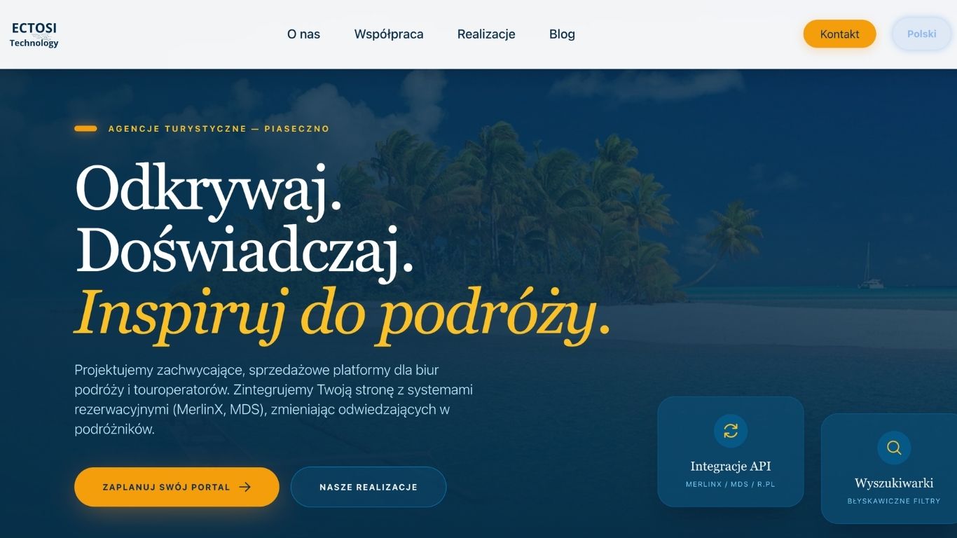 Przykładowe interfejsy: Podróże